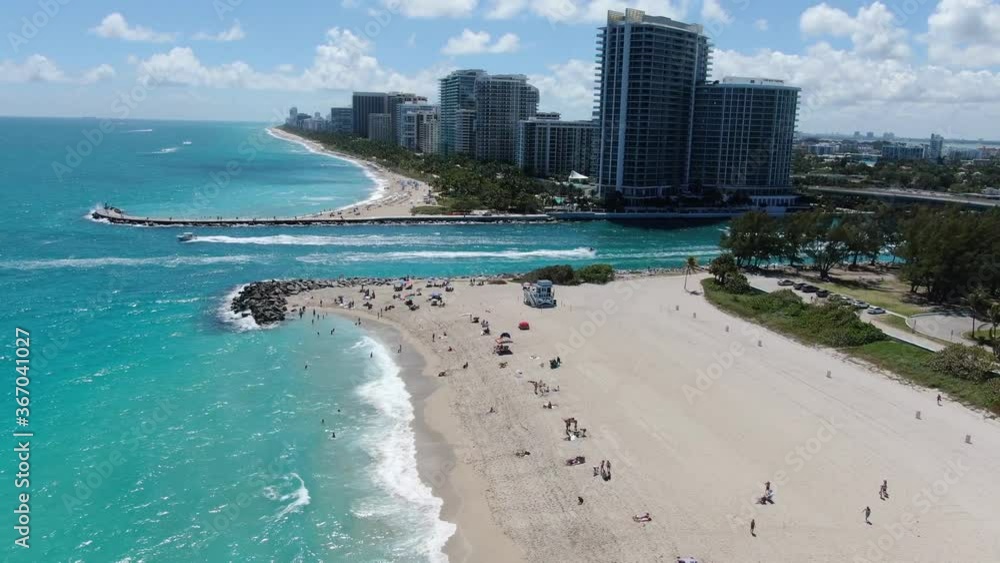 Beach Scene at Haulover Park Florida Drone Video Beach Scene at Haulover Park Florida Drone Video