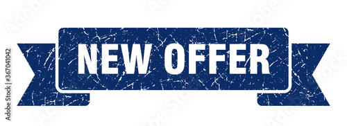 new offer grunge vintage retro band. new offer ribbon