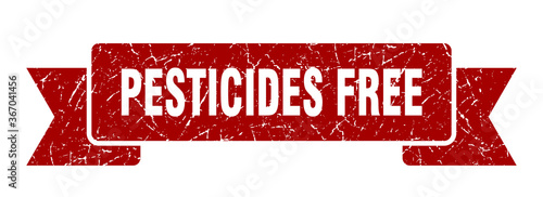 pesticides free grunge vintage retro band. pesticides free ribbon
