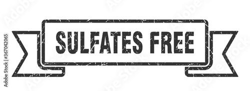 sulfates free grunge vintage retro band. sulfates free ribbon