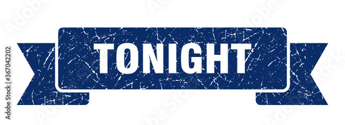 tonight grunge vintage retro band. tonight ribbon