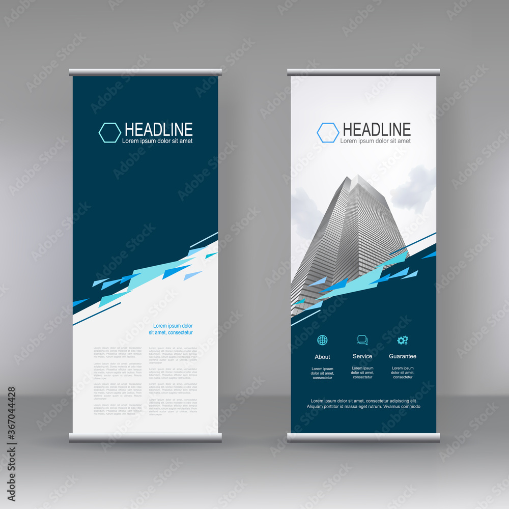 Vertical banner stand template design, infographics, Modern Flag Banner ...