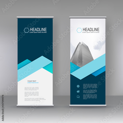 Vertical banner stand template design, infographics, Modern Flag Banner Design. Cover, Annual Report, Magazine,Poster, Corporate Presentation, Flyer, Website. vector abstract geometric background