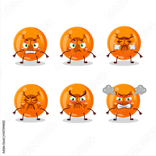 Fototapeta Naklejka Na Ścianę i Meble -  Halloween dangerous cartoon character with various angry expressions