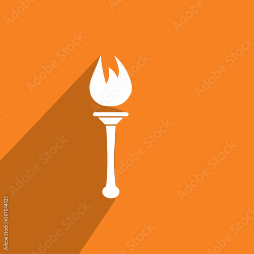 torch fire Icon vector, Sports Icon Vector
