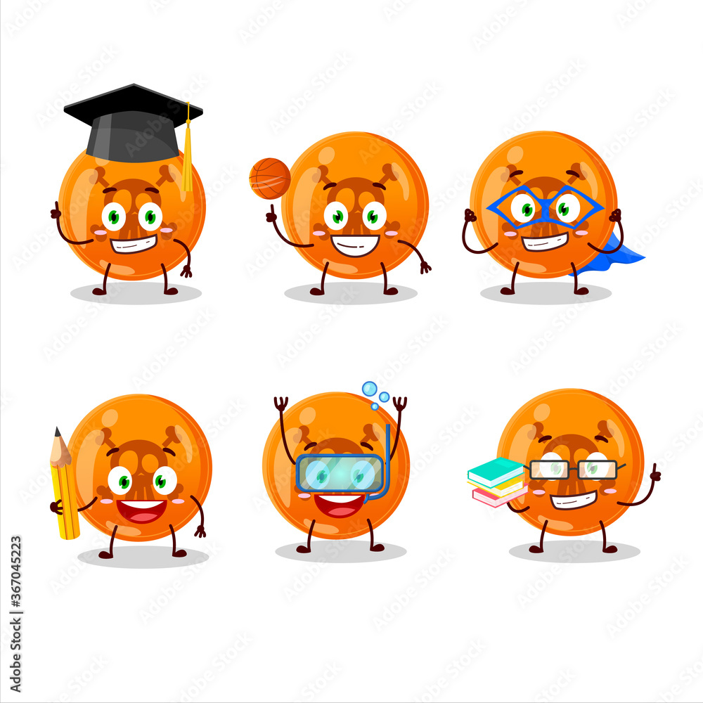 School student of halloween dangerous cartoon character with various expressions School student of halloween dangerous cartoon character with various expressions