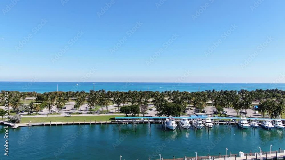 Beach Scene at Haulover Park Florida Drone Video