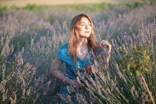 agriculture, aroma, aromatherapy, background, blooming, blossom, blue, countryside, field, flower, fragrance, freedom, happiness, herbal, lady, landscape, lavandula, lifestyle, meadow, nature, outdoor
