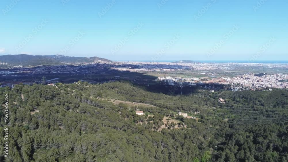 Aerial view in landscape with beautiful fields. Drone Footage Aerial view in landscape with beautiful fields. Drone Footage