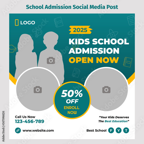 School Admission Social Media Post Template