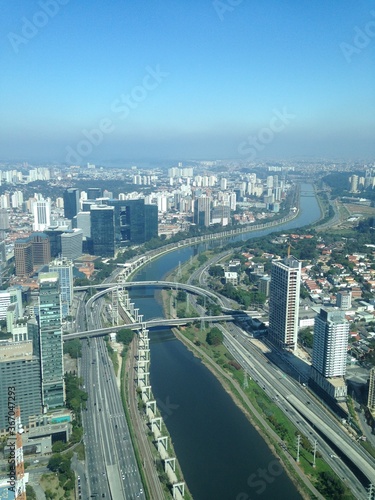 Aerial view of the city of S  o Paulo
