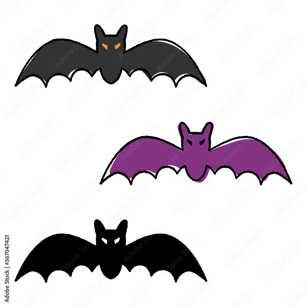 かわいいコウモリ/ハロウィン/手描き風 かわいいコウモリ/ハロウィン/手描き風