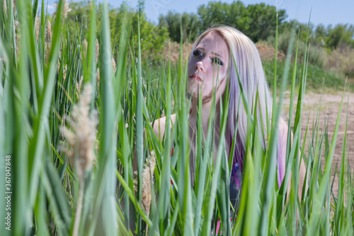 Woman at the lake