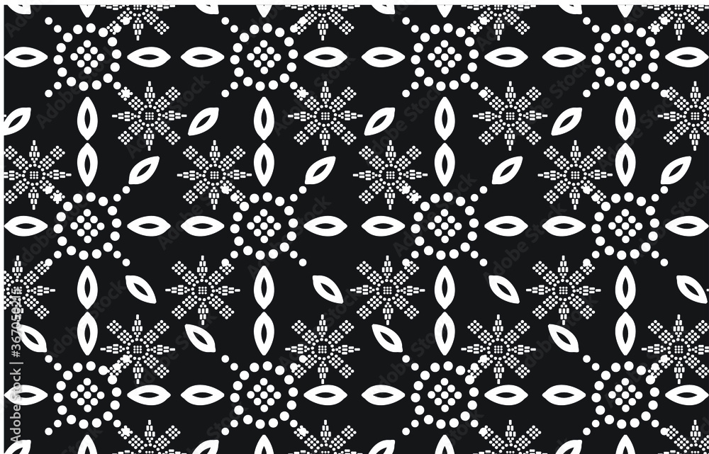 Indonesian traditional batik motifs. with a very artistic dots pattern Indonesian traditional batik motifs. with a very artistic dots pattern