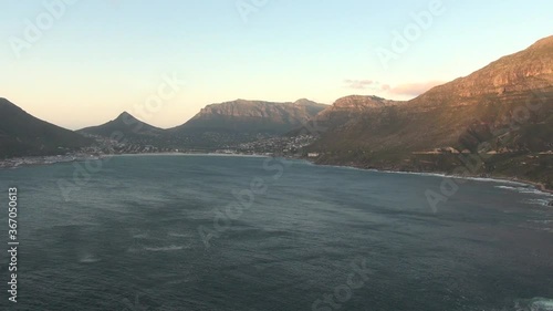 Wallpaper Mural HD quality sunny afternoon sunset footage of spectacular scenic Chapman's Peak Drive, rocky mountains, Atlantic Ocean between Hout Bay, Noordhoek in Western Cape, Cape Town, South Africa Torontodigital.ca