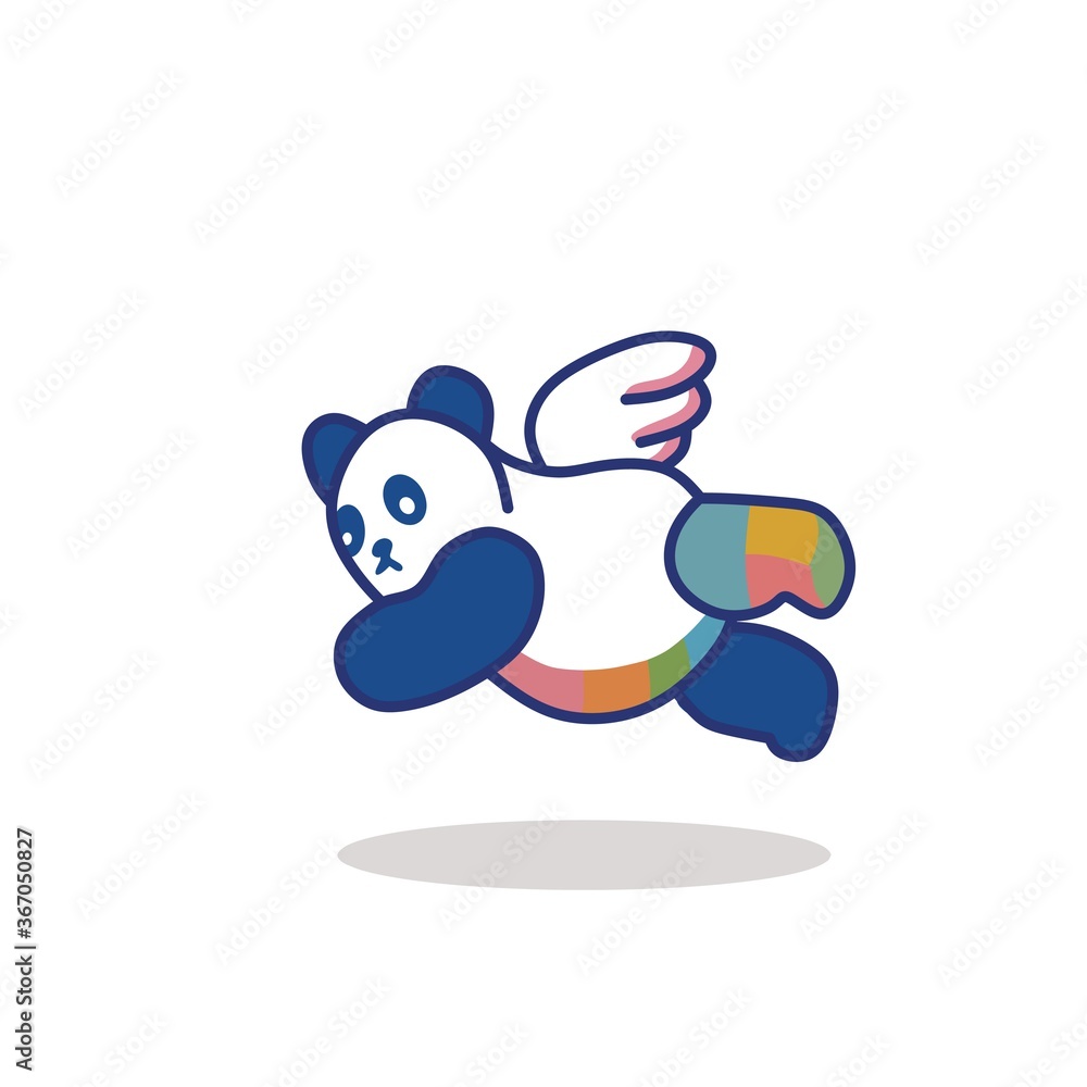 vector illustration of winged panda winged panda logo design winged panda sticker vector illustration of winged panda winged panda logo design winged panda sticker