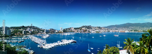 Panoramic seen of acapulco bay in Mexico