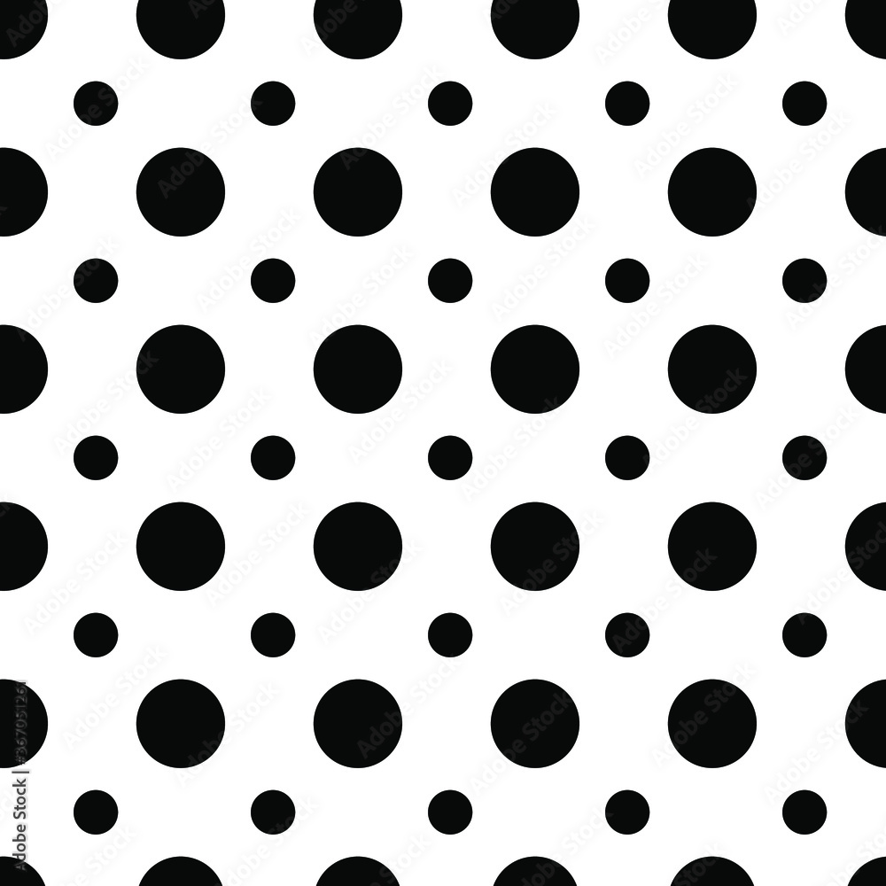 Seamless Black Circles on white background pattern vector illustration design. Great for wallpaper, bullet journal, scrap booking Seamless Black Circles on white background pattern vector illustration design. Great for wallpaper, bullet journal, scrap booking