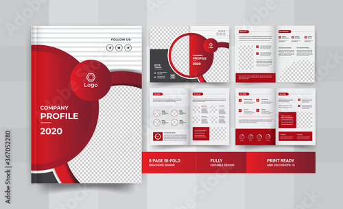8 Pages corporate business brochure use multi-purpose design	
