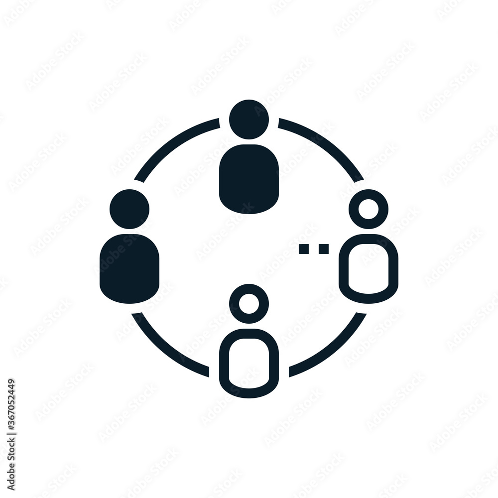 Vector illustration outline design of people connecting icon. Editable stroke. Outline icons suitable for web, infographics, interface and apps. Vector illustration outline design of people connecting icon. Editable stroke. Outline icons suitable for web, infographics, interface and apps.
