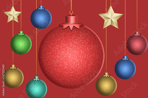 Christmas ball festive atmosphere decoration posters