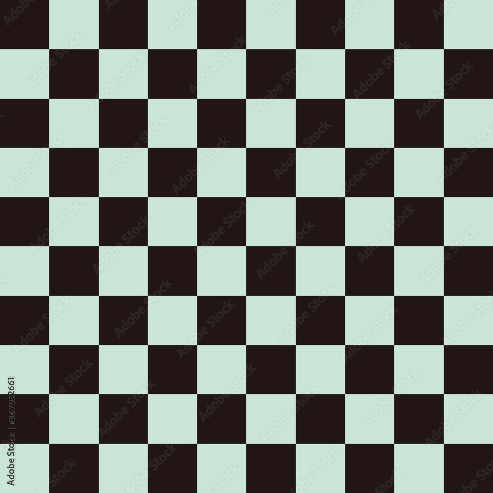Fototapeta premium 市松模様 黒×緑 L 7
