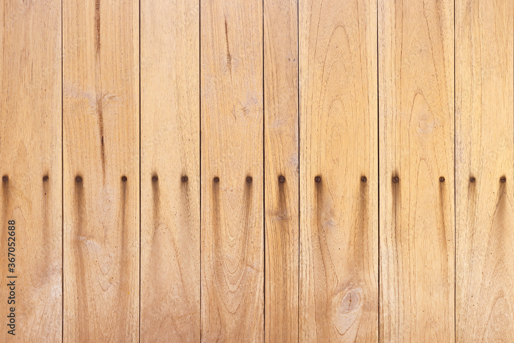 Fototapeta premium wooden wall with stain rust from old screws texture background