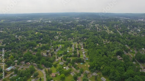 Suburb of Danbury Connecticut Drone View photo