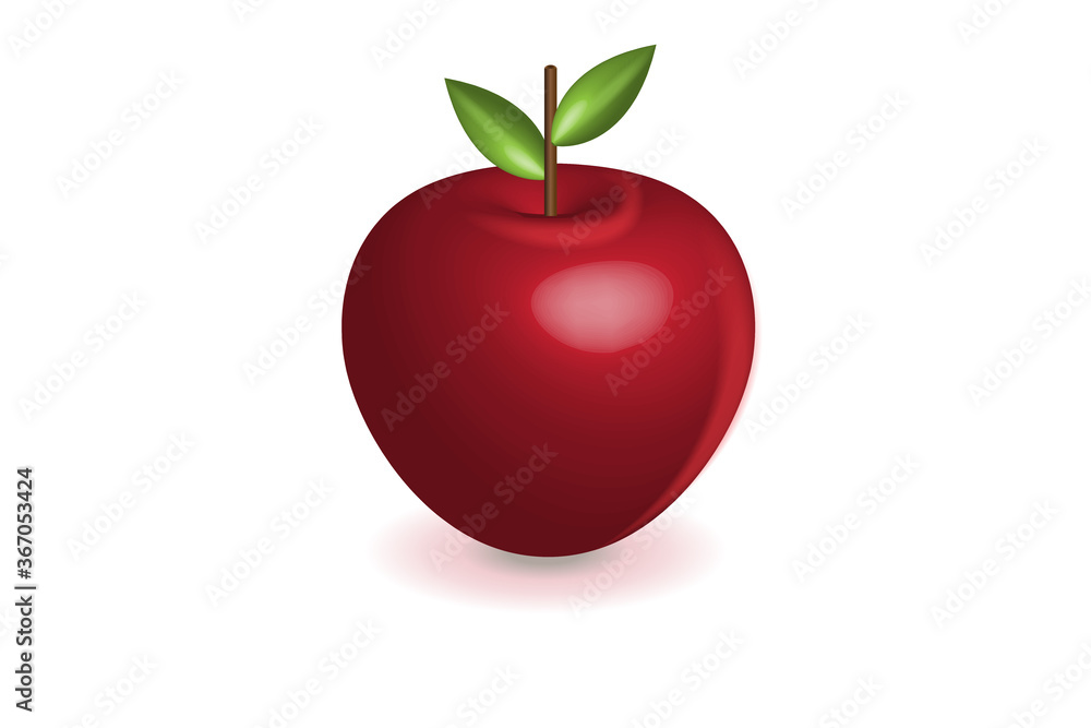 Apple 3D symbol of education logo icon vector Apple 3D symbol of education logo icon vector