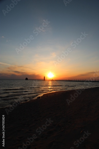 sunset on the beach