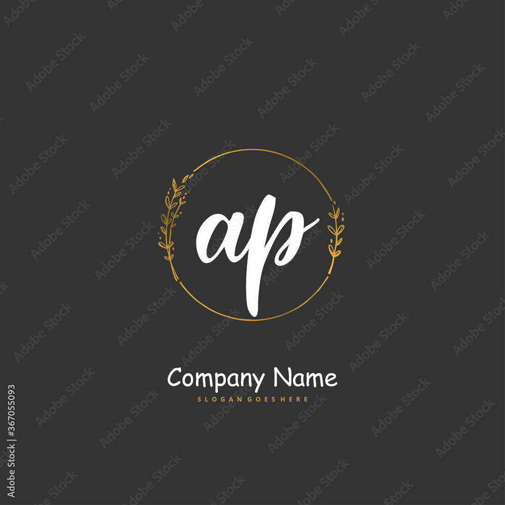 A P AP Initial handwriting and signature logo design with circle. Beautiful design handwritten logo for fashion, team, wedding, luxury logo. A P AP Initial handwriting and signature logo design with circle. Beautiful design handwritten logo for fashion, team, wedding, luxury logo.