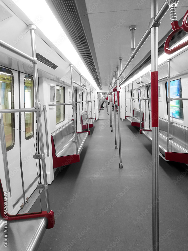 Obraz premium An empty subway car