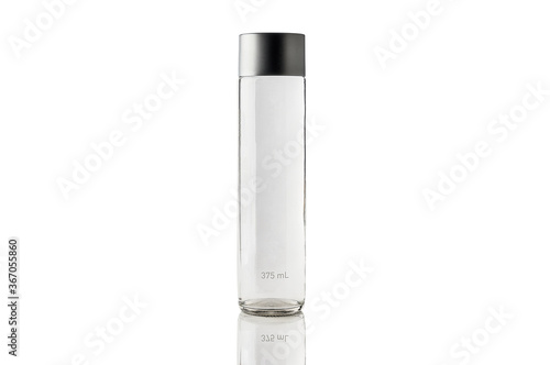Glass Bottle on White Background photo