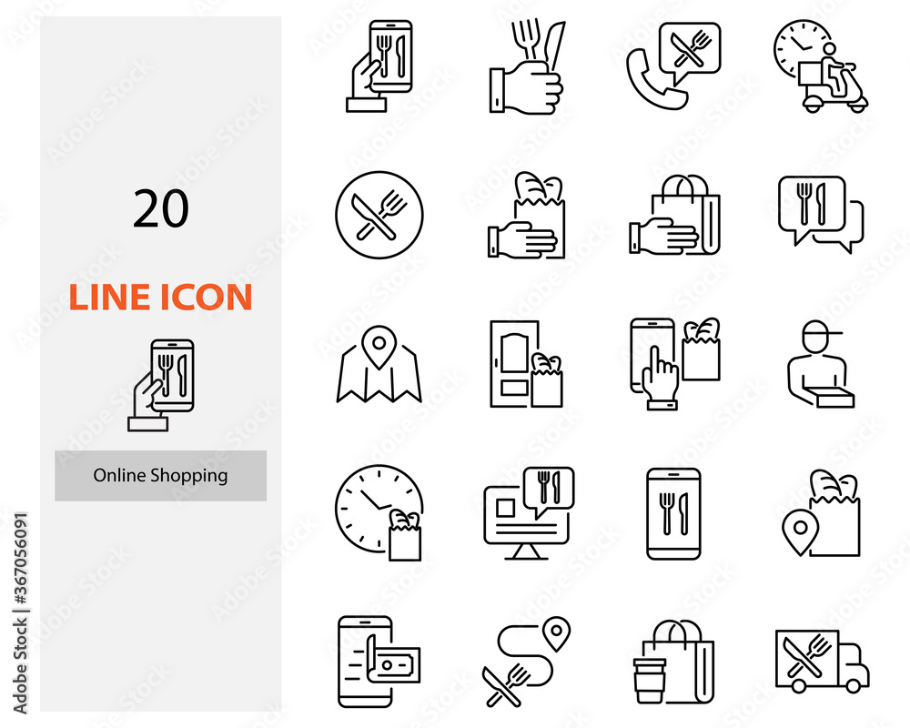 set of online shopping icons, online store, shopping