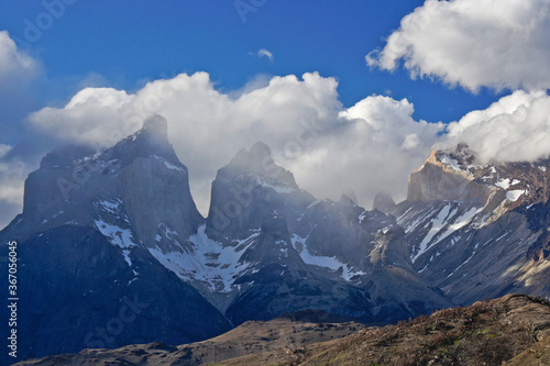 Los Cuernos and Almirante Nieto, Torres del Paine National Park, Patagonia, Chile © Michele Burgess
