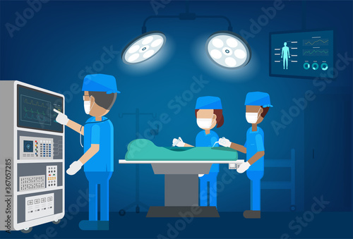Surgeon team in surgery room