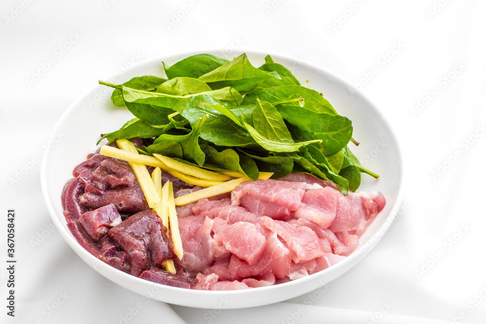Pork liver lean meat medlar soup ingredients static Pork liver lean meat medlar soup ingredients static