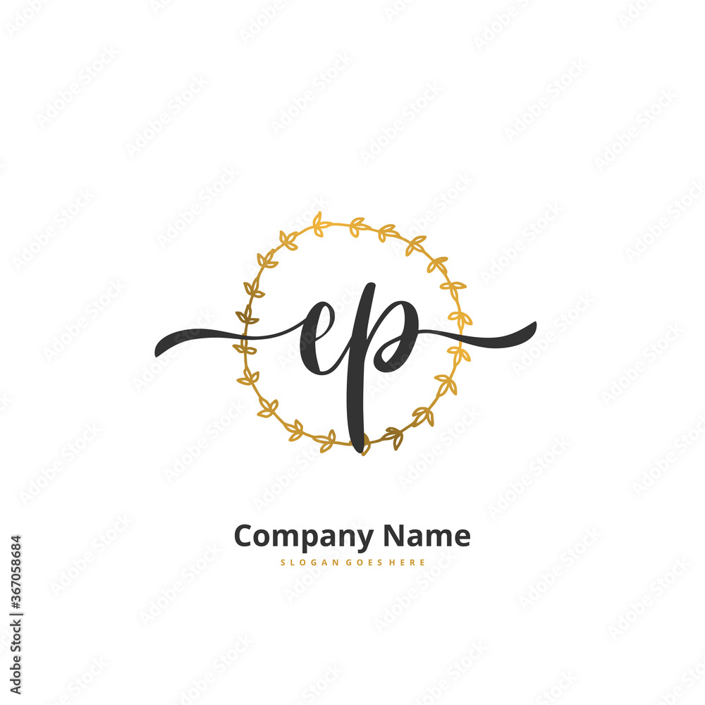 E P EP Initial handwriting and signature logo design with circle. Beautiful design handwritten logo for fashion, team, wedding, luxury logo. E P EP Initial handwriting and signature logo design with circle. Beautiful design handwritten logo for fashion, team, wedding, luxury logo.