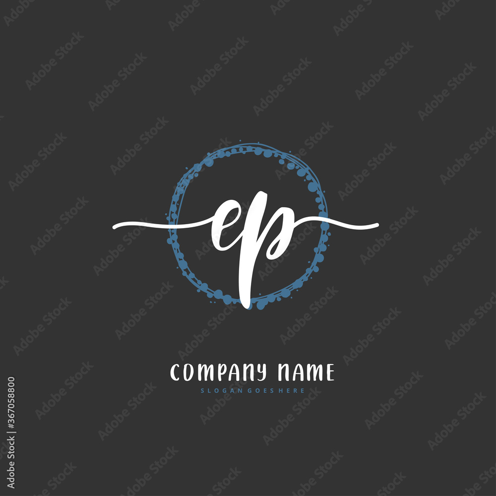 E P EP Initial handwriting and signature logo design with circle. Beautiful design handwritten logo for fashion, team, wedding, luxury logo. E P EP Initial handwriting and signature logo design with circle. Beautiful design handwritten logo for fashion, team, wedding, luxury logo.