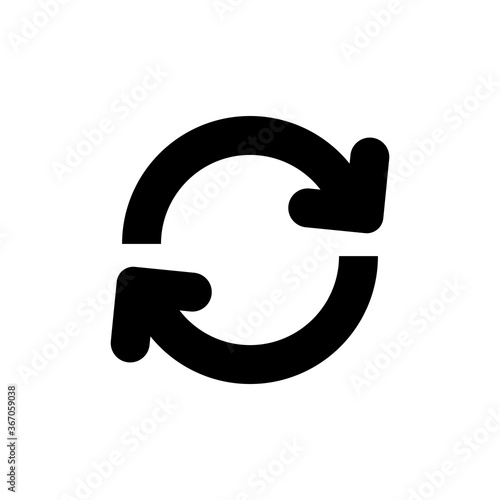 refresh arrow computer button icon vector