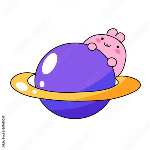 Bunny with saturn