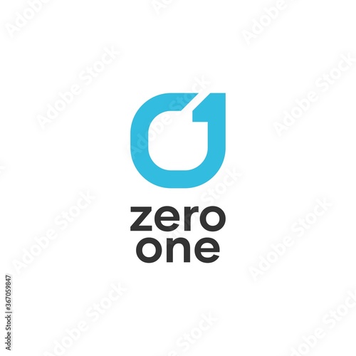 Modern Zero One Logo Design