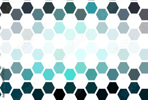 Light BLUE vector texture with colorful hexagons.