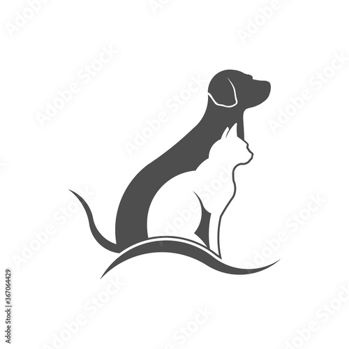 Pet care logo. Vector design
