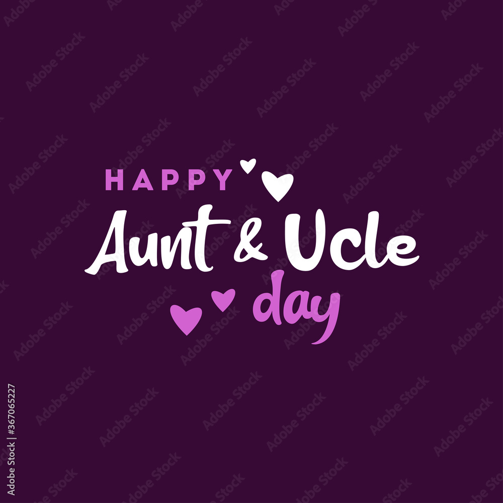 Happy Aunt and Uncle Day Vector Design Illustration For Celebrate Moment