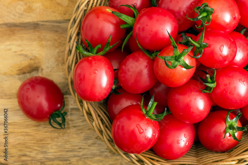 Fresh plump cherry tomatoes