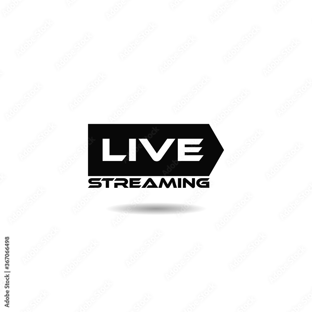 Obraz premium Live streaming icon with shadow