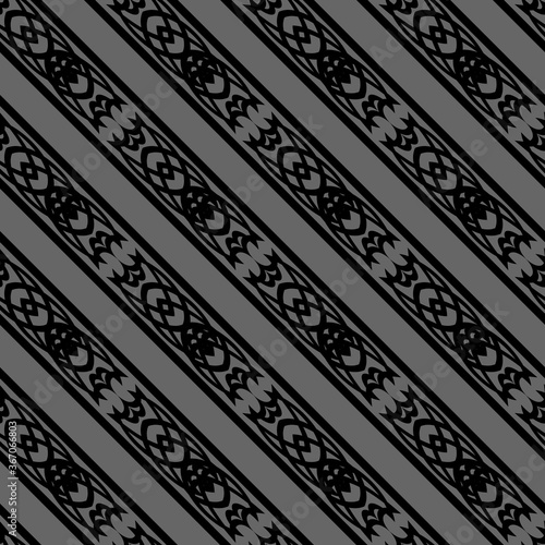 dark seamless pattern in ancient gothic or celtic style