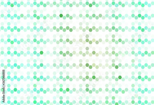 Light Blue, Green vector layout with hexagonal shapes.