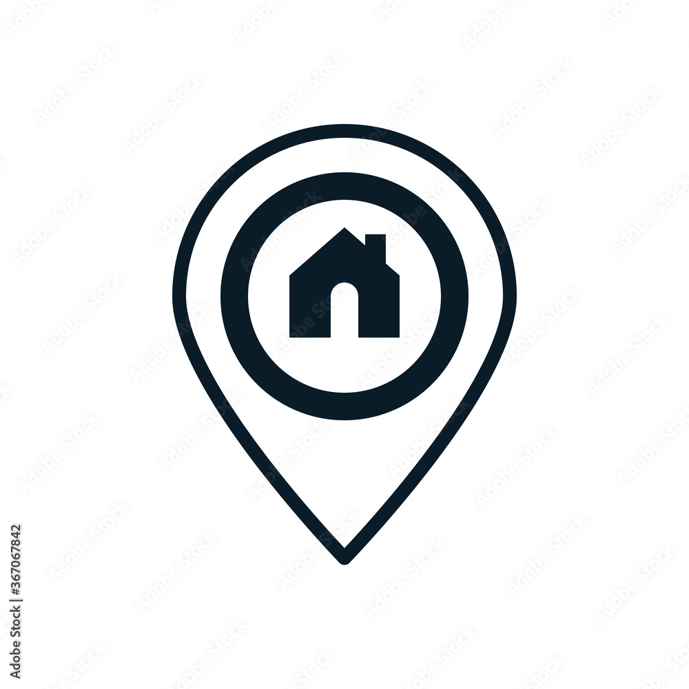 Home location outline icons. Vector illustration. Editable stroke. Isolated icon suitable for web, infographics, interface and apps. Home location outline icons. Vector illustration. Editable stroke. Isolated icon suitable for web, infographics, interface and apps.